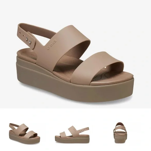 Crocs Women’s Platform Sandal in Dark Beige - Picture 11 of 11